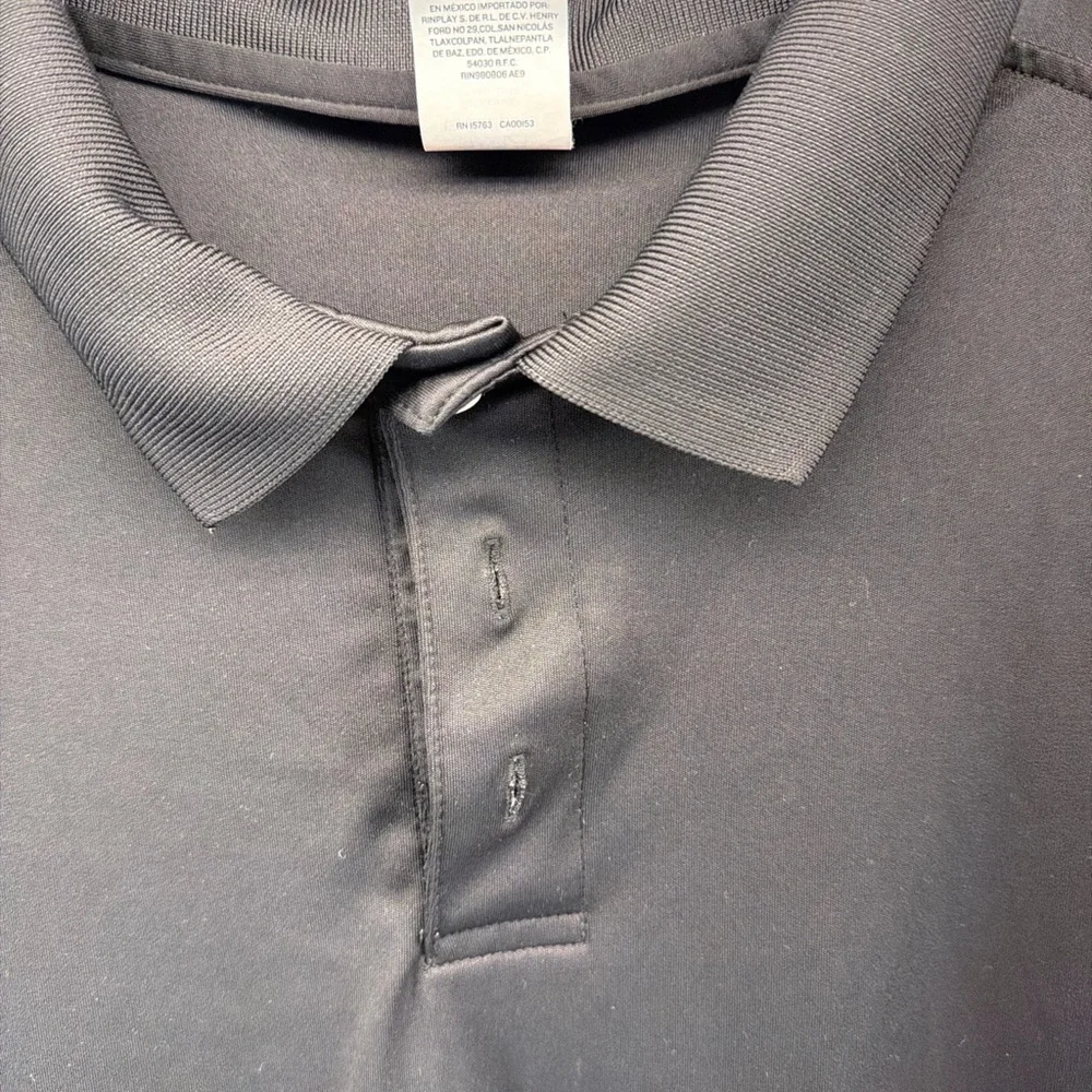Hanes Men's Black Polo Shirt‎